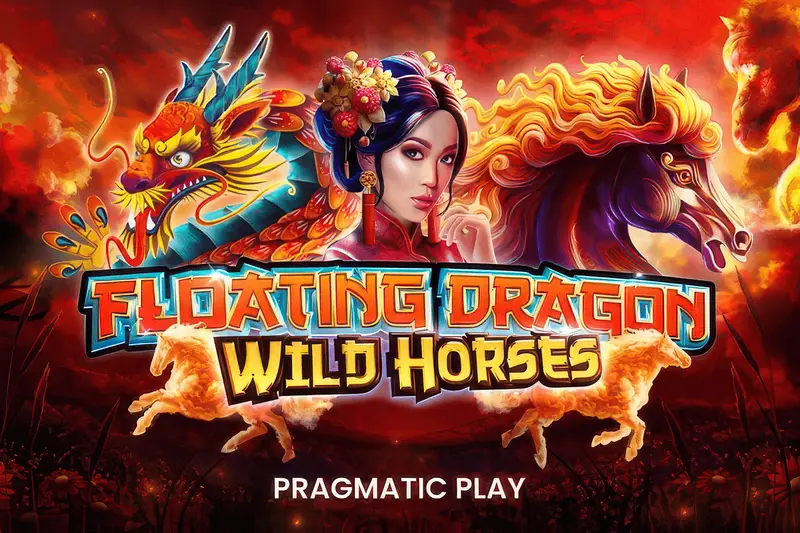 Floating Dragon Wild Horses slot artwork